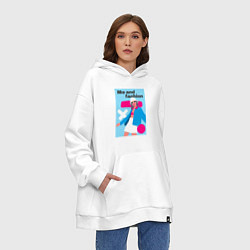 Толстовка-худи оверсайз Я и мода pop art, цвет: белый — фото 2