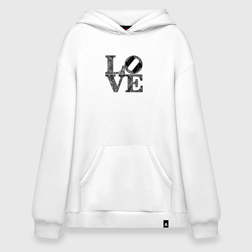 Худи оверсайз L o v e / Белый – фото 1