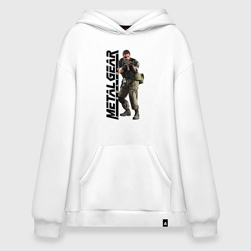 Худи оверсайз Снейк Солид / Белый – фото 1