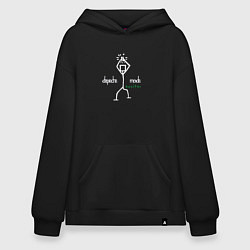 Толстовка-худи оверсайз Depeche Mode - Exciter merch, цвет: черный