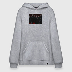 Толстовка-худи оверсайз Красная Армия - СССР, цвет: меланж