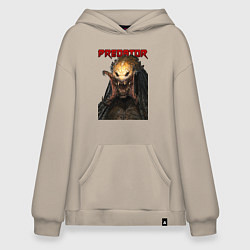 Толстовка-худи оверсайз Predator scream, цвет: миндальный