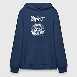 Толстовка-худи оверсайз Slipknot rock dog, цвет: тёмно-синий