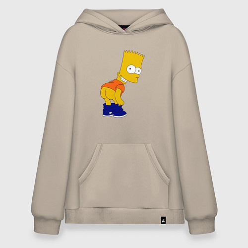 Худи оверсайз Барт без штанов / Миндальный – фото 1