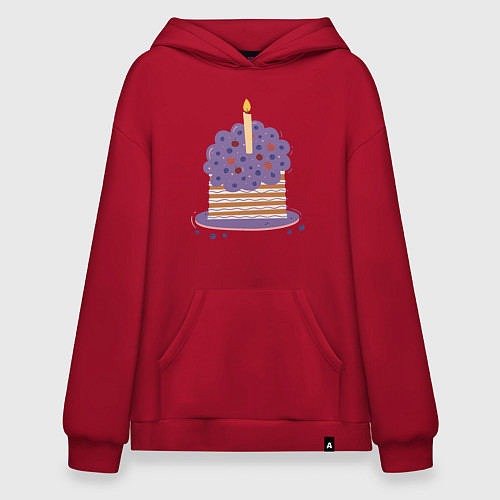 Худи оверсайз Тортик / Красный – фото 1