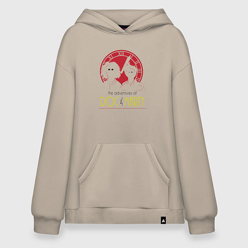 Худи оверсайз Приключение Дока и Марти / Миндальный – фото 1