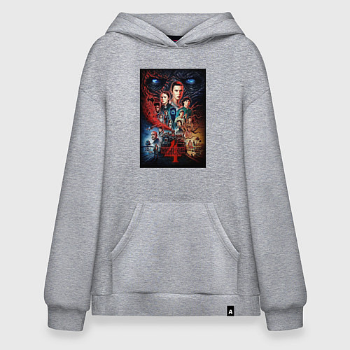 Худи оверсайз Stranger Things 4 / Меланж – фото 1