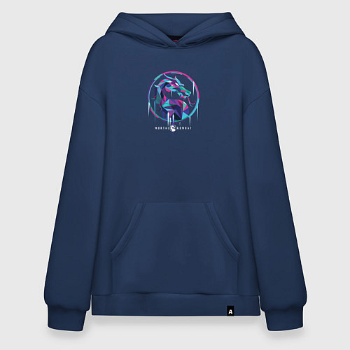 Худи оверсайз Мортал Комбат Саб-Зиро эмблема / Тёмно-синий – фото 1