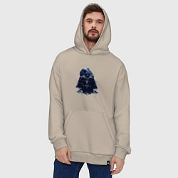 Толстовка-худи оверсайз Дарт вейдер мазайка, цвет: миндальный — фото 2