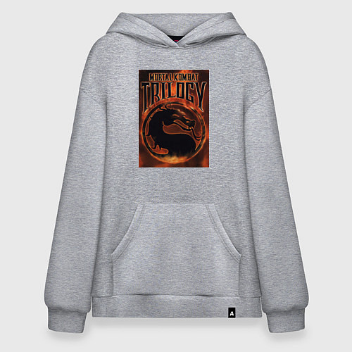 Худи оверсайз Mortal kombat trilogy / Меланж – фото 1