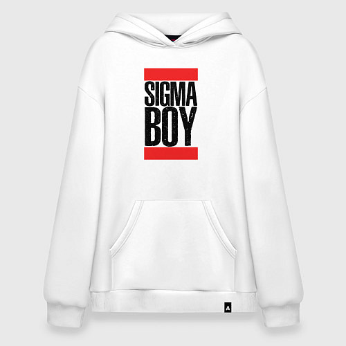 Худи оверсайз Sigma boy / Белый – фото 1