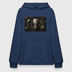 Толстовка-худи оверсайз Авто рожденные в СССР, цвет: тёмно-синий