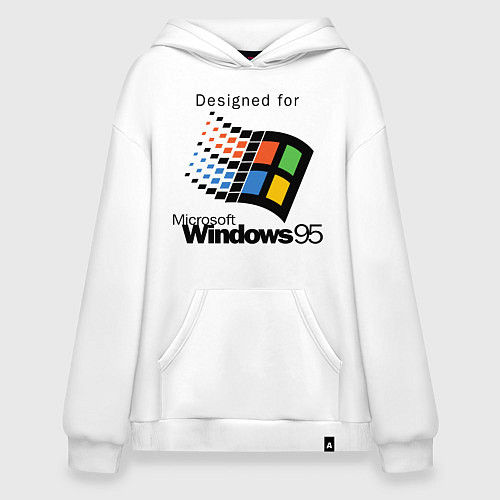 Худи оверсайз Предназначен для windows 95 / Белый – фото 1