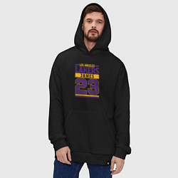 Толстовка-худи оверсайз Lakers - James 23, цвет: черный — фото 2