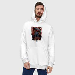 Толстовка-худи оверсайз Хагги Вагги из Poppy Playtime, цвет: белый — фото 2