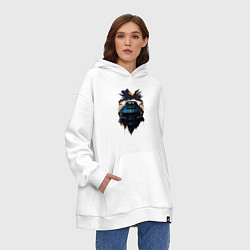 Толстовка-худи оверсайз Мустанг, цвет: белый — фото 2