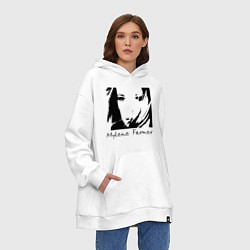 Толстовка-худи оверсайз Милен Фармер, цвет: белый — фото 2