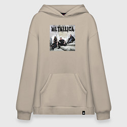 Толстовка-худи оверсайз Metallica - cool guys, цвет: миндальный
