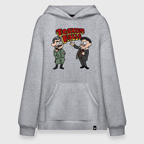 Худи оверсайз Падение царизма / Меланж – фото 1