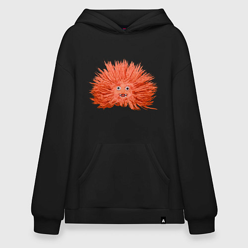 Худи оверсайз Сartoon monster fluffy orange / Черный – фото 1