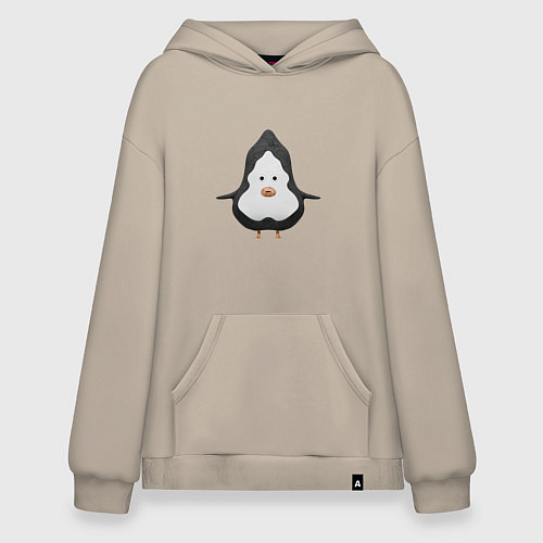 Худи оверсайз Cartoon penguin character / Миндальный – фото 1