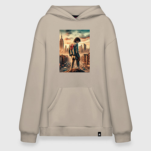 Худи оверсайз Mick Jagger is the world legend / Миндальный – фото 1