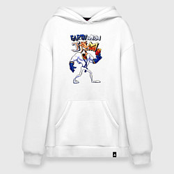 Толстовка-худи оверсайз Sega Jim, цвет: белый