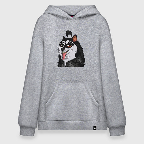 Худи оверсайз NFT Doge - Kiss / Меланж – фото 1