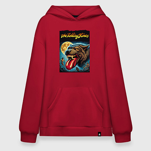 Худи оверсайз The Rolling Stones - the beginning / Красный – фото 1