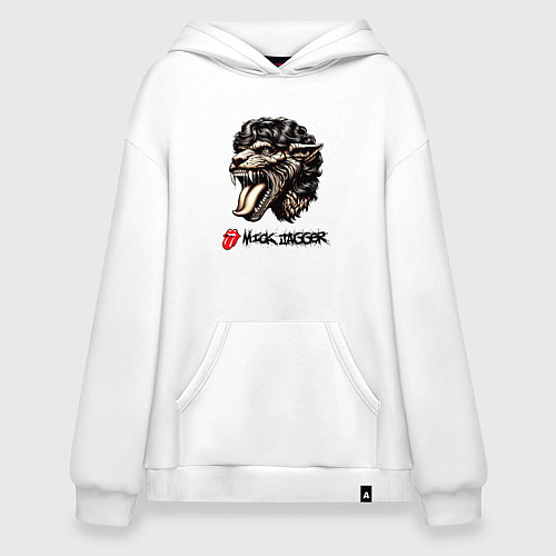 Худи оверсайз Mick Jagger - stylization / Белый – фото 1