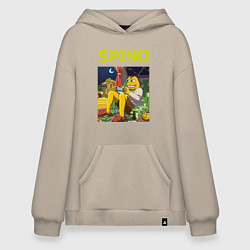 Толстовка-худи оверсайз Pino трейдер, цвет: миндальный