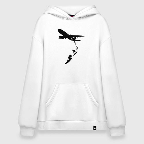 Худи оверсайз Surfer plane / Белый – фото 1