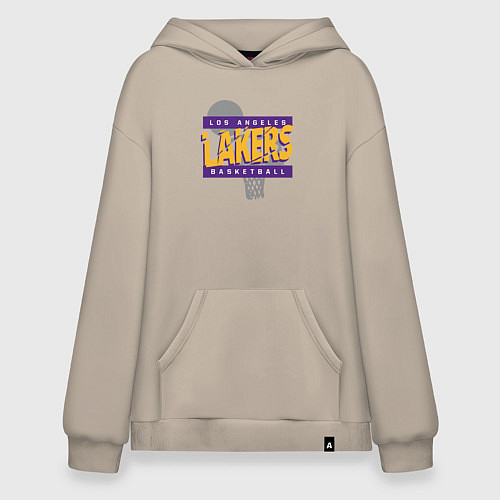 Худи оверсайз Lakers basketball play / Миндальный – фото 1