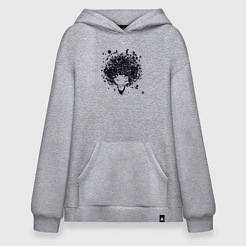 Худи оверсайз Девчонка милашка / Меланж – фото 1