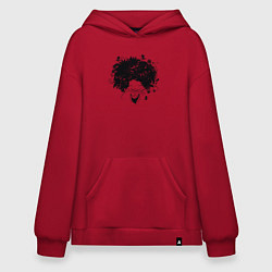 Толстовка-худи оверсайз Spring girl, цвет: красный