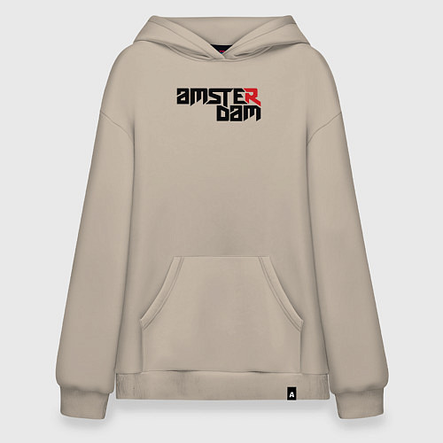 Худи оверсайз Amsterdam city / Миндальный – фото 1