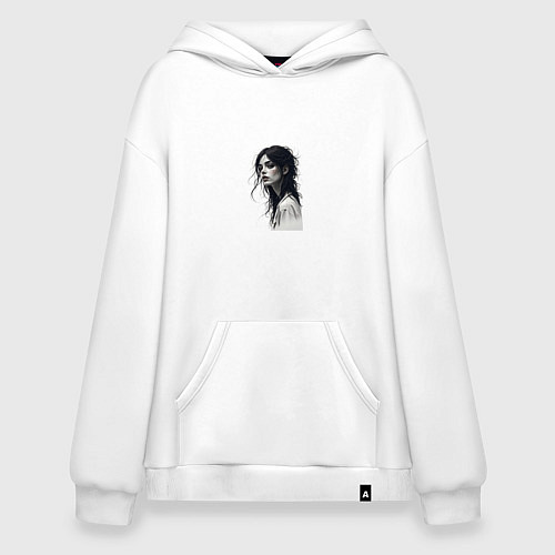 Худи оверсайз Мрачная красота / Белый – фото 1