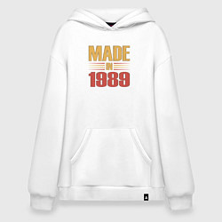 Толстовка-худи оверсайз Сделано в 1989 сепия, цвет: белый