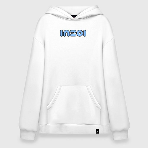 Худи оверсайз Inzoi синий логотип / Белый – фото 1