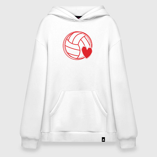 Худи оверсайз Volley love / Белый – фото 1