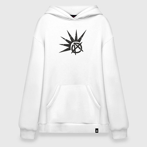 Худи оверсайз Anarchy punks / Белый – фото 1