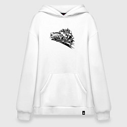 Толстовка-худи оверсайз Volvo викинг, цвет: белый