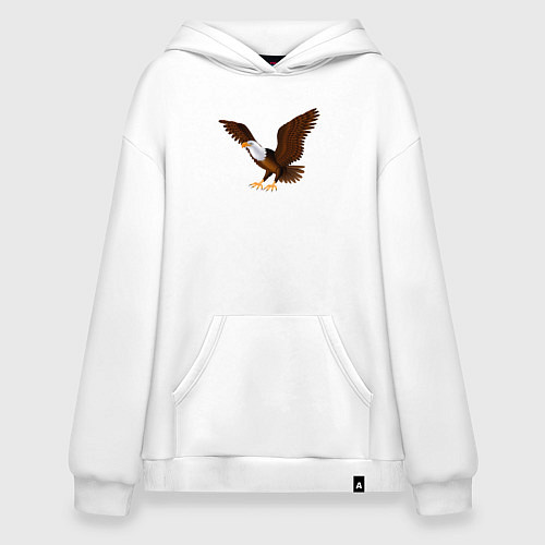 Худи оверсайз Орёл мультяшный / Белый – фото 1