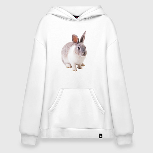 Худи оверсайз Кролик бело-серый / Белый – фото 1
