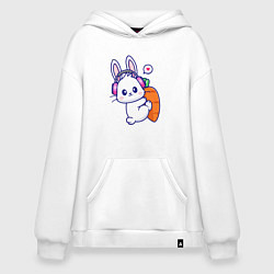 Худи оверсайз Музыкальный зайка с морковкой