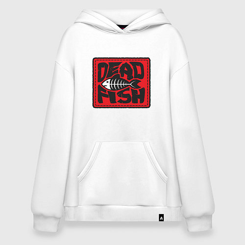 Худи оверсайз Dead Fish панк рок / Белый – фото 1