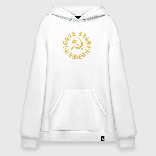 Худи оверсайз Стиль серпа и молота / Белый – фото 1