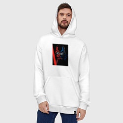 Толстовка-худи оверсайз Дарт вейдер с мечом, цвет: белый — фото 2