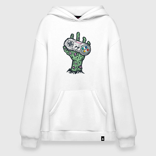 Худи оверсайз Компьютерная жизнь в руках / Белый – фото 1