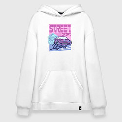 Толстовка-худи оверсайз Street drift, цвет: белый